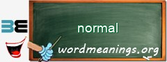 WordMeaning blackboard for normal